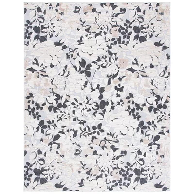 Cabana Collection Rug - Ivory and Charcoal, 8' X 10'