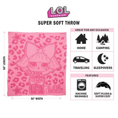 L.O.L. Surprise! Kids Super Soft Throw, 50" X 60"