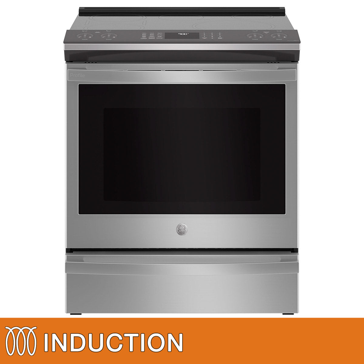 GE Profile 30 Inch. 5.3 cu. ft. Smart Slide-In Front-Control INDUCTION and Convection Range with No Preheat Air Fry Image