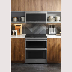 GE Profile 30 Inch. 6.6 cu. ft. ELECTRIC Smart Slide-In Convection Double Oven in Fingerprint Resistant Stainless Steel