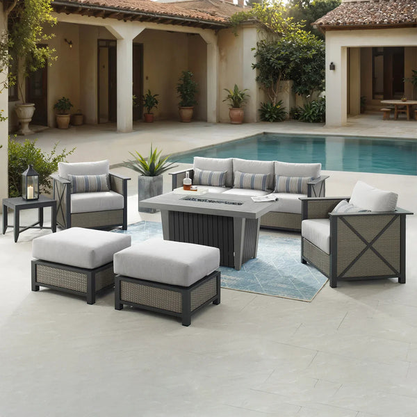 Sirio Chelsey 7-piece Fire Outdoor Seating Set