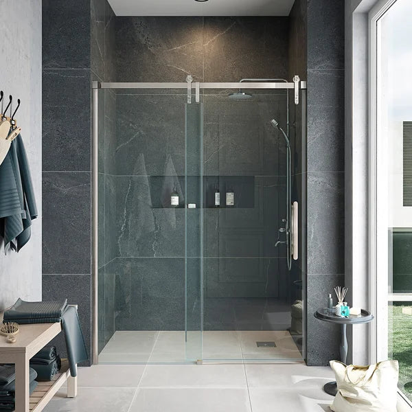 OVE Decors Sheffield Frameless Sliding Barn Shower Door