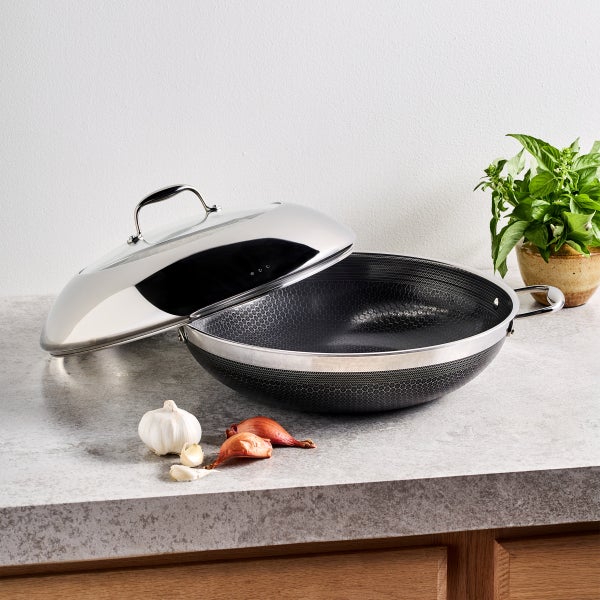 HexClad 14" Wok with Glass Lid