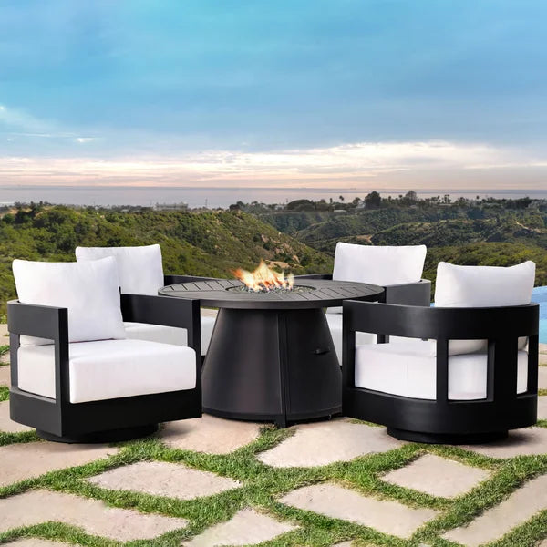 Santino 5-piece Fire Chat Outdoor Patio Set
