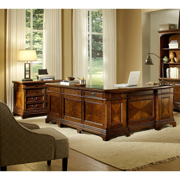 Lewis 66" Desk with Return & Lateral File