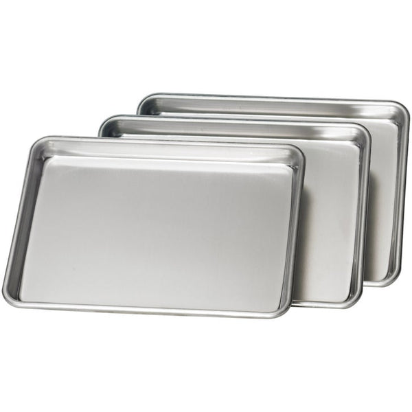 Tramontina Aluminum Baking Sheet Pan, Quarter Size, 9.5" x 13" 3 ct