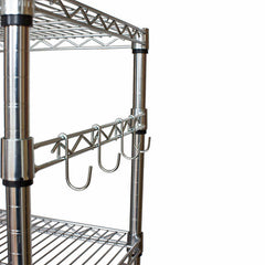 EcoStorage 5-Tier Wire Shelving Rack with Wheels , 36" x 18" x 72" NSF, Chrome Color