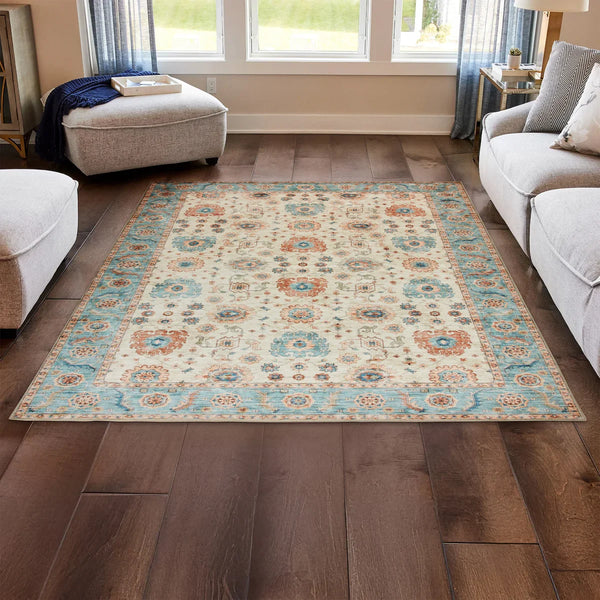 Wyatt & Ash Washable Washable Indoor Area Rug, Dalileh 7'10" x 10"