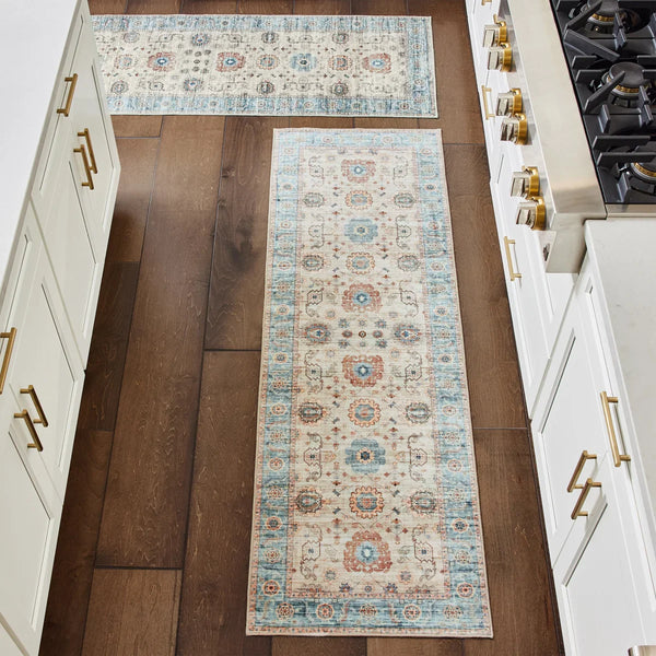Wyatt & Ash Washable 2-pack Runner and Accent Rug, Dalileh Beige