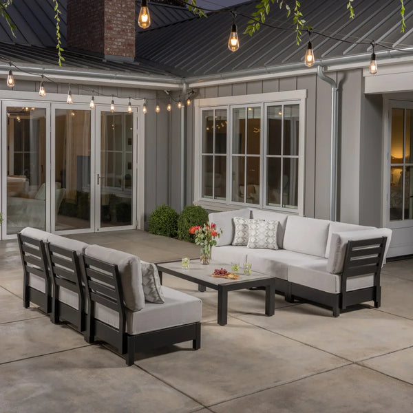 SunVilla Cali 7-Piece Modular Outdoor Patio Sectional Set