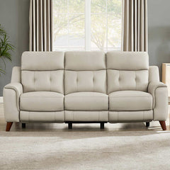 Malibu 2-piece Leather Power Reclining Set with Power Headrests – Sofa and Loveseat