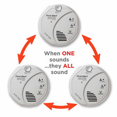 First Alert Smoke and Carbon Monoxide Alarm, 3-pack