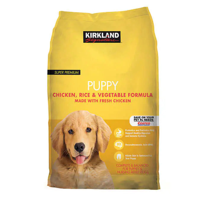 Kirkland Signature Puppy Formula Chicken, Rice and Vegetable Dog Food 20 lb.