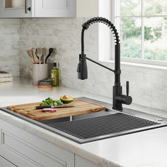 Delta 33" Dual Mount Workstation Sink with 18" Kitchen Faucet