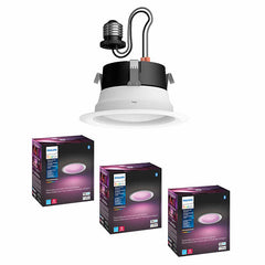 Philips Hue White and Color Ambiance Recessed Downlight 4" 3-pack