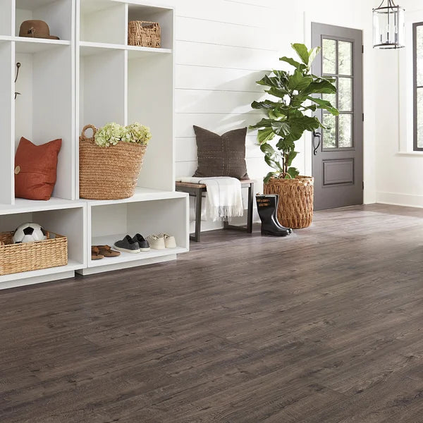 Mohawk Home 12MM Thick 6.1in X 47.2in AC4 Waterproof Surface Laminate Wood Plank Flooring (18.14 sq ft/ctn)