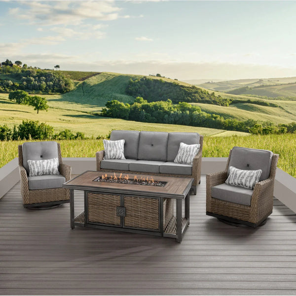 Agio Portland 4-piece Fire Outdoor Seating Set