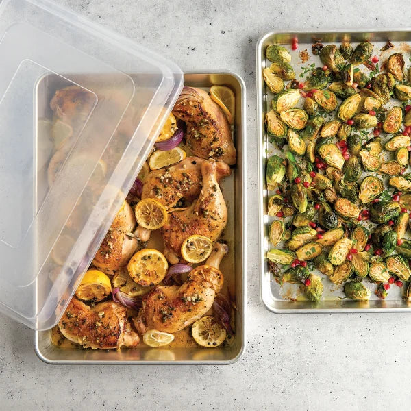 Nordic Ware Naturals 3-Piece Baking Sheet Set With Lid