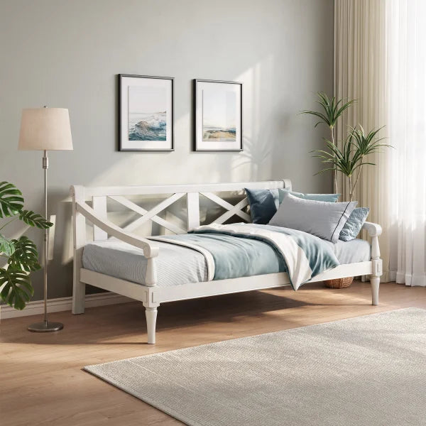 Galiano Wooden Daybed, White