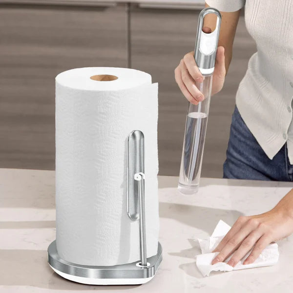 simplehuman Paper Towel Holder with Spray Pump