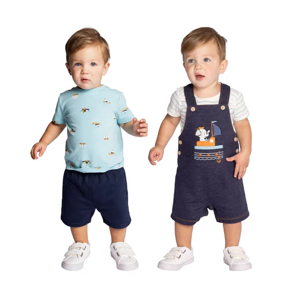Pekkle Baby 4-piece Overall Set