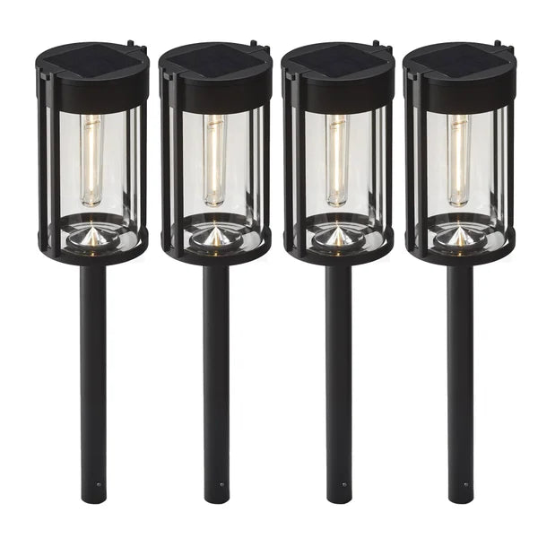 GTX Solar LED Pathway Lights, 4-pack