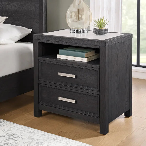 Bellevue 2-drawer Nightstand with Quartz Top