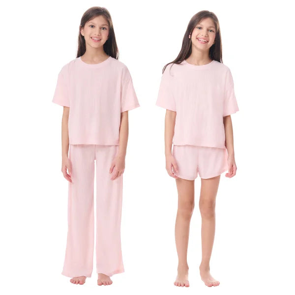 Calvin Klein Youth 3-piece Ribbed Pajama Set