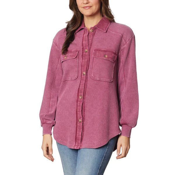 Briggs Women's Button Front Waffle Shirt