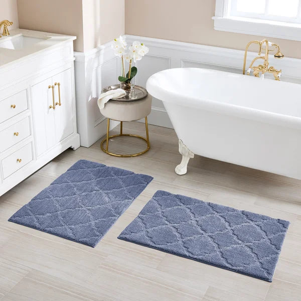 Charisma Drylon Trellis Bath Rugs, 2-pack