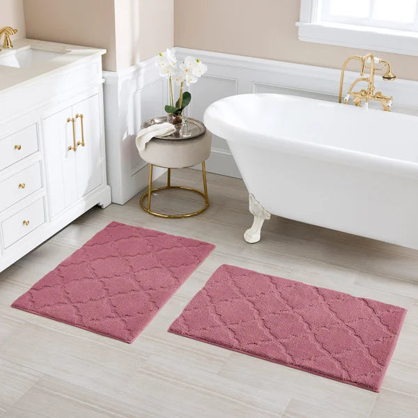 Charisma Drylon Trellis Bath Rugs, 2-pack