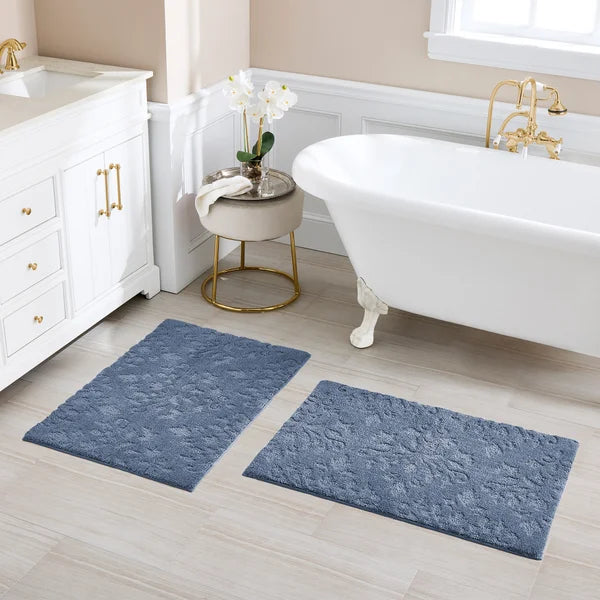 Charisma Drylon Medallion Bath Rugs, 2-pack