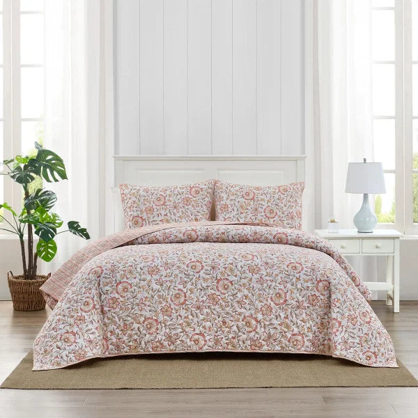 Caro Home 3-piece Cotton Quilt Set, Manda