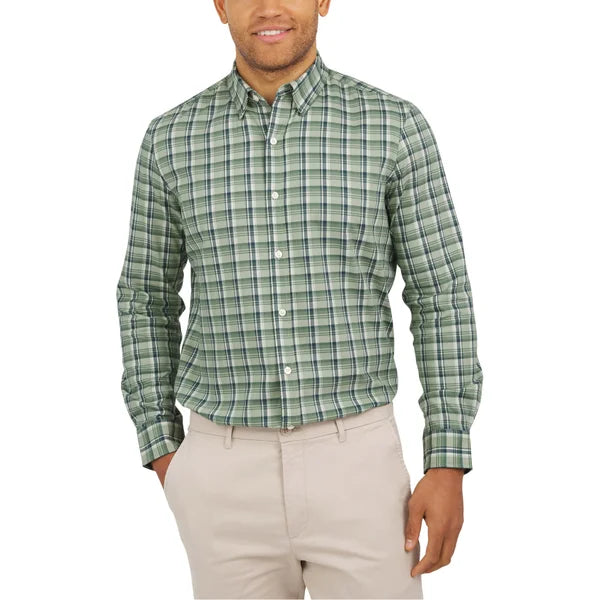 Lands' End Men's Long Sleeve Button-Up Shirt