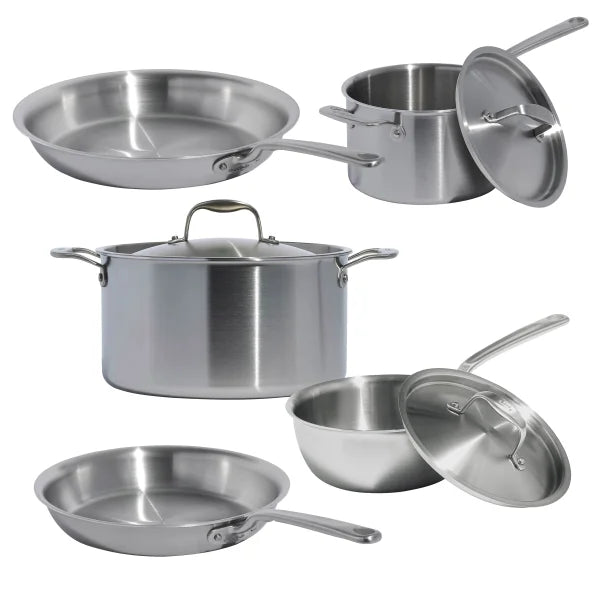 5-ply Stainless Steel 8-piece Cookware Set