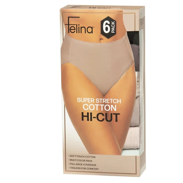 Felina Women's Hi-Cut, 6-pack