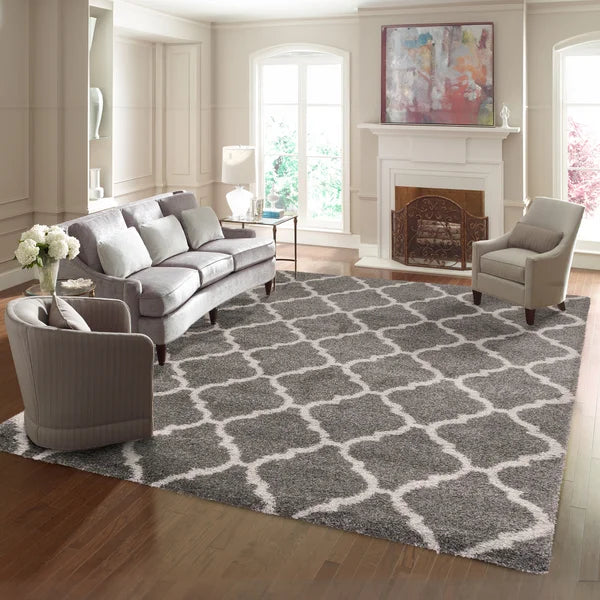 Thomasville Marketplace Luxury Shag Rug, Trellis, 9’5” x 13’
