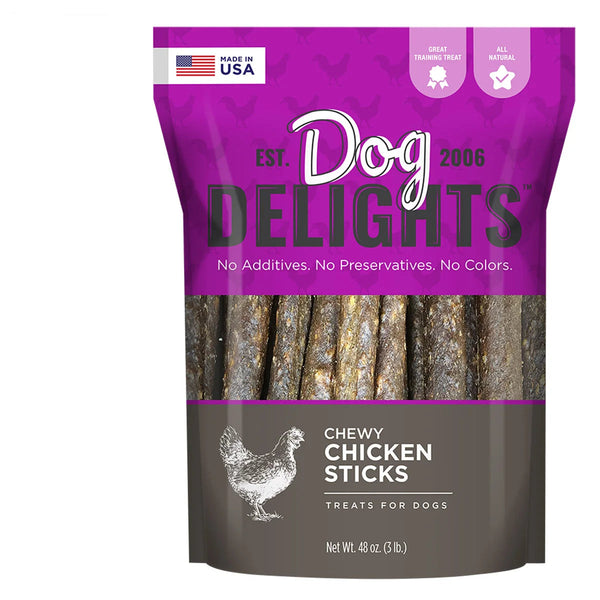 Dog Delights Chewy Chicken Sticks 48oz, 2-pack