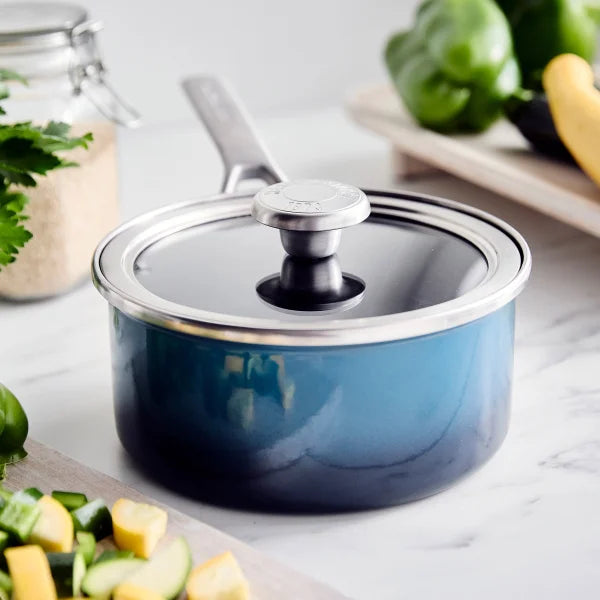 Merten & Storck Steel Core Enameled 2QT Saucepan with Lid