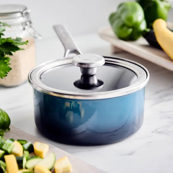 Merten & Storck Steel Core Enameled 1.4QT Saucepan with Lid