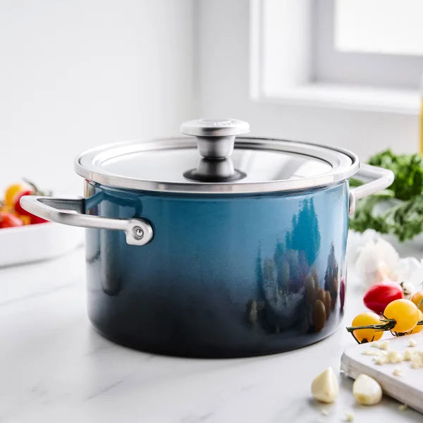 Merten & Storck Steel Core Enameled 3.9QT Stockpot with Lid