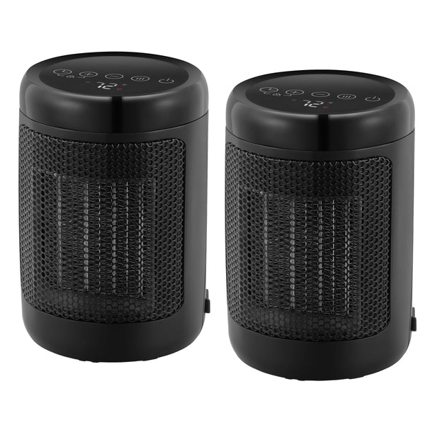 OmniHeat Digital Ceramic Personal Heater, 2-pack
