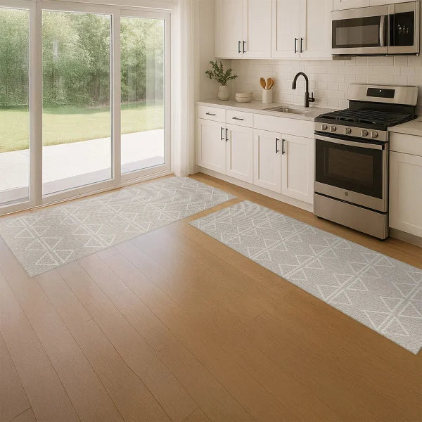 Lyon Runner by Baldosa, Beige Shore, 2’ x 6’, 2-pack