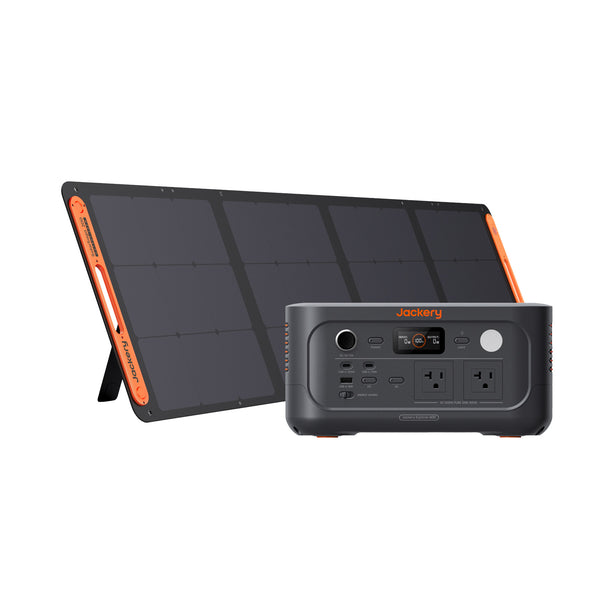 Jackery Explorer 600 v2 Solar Generator with 200W Solar Panel