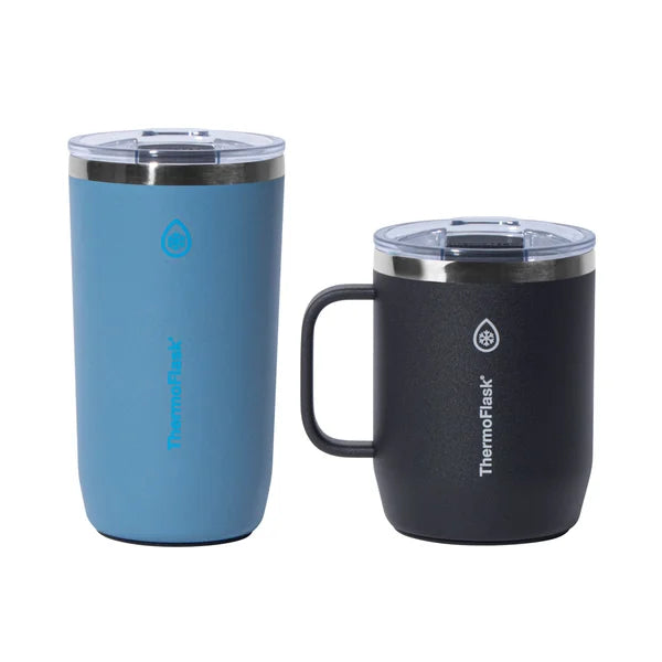 ThermoFlask Stainless Steel Insulated Coffee Mug Set, 2-pack