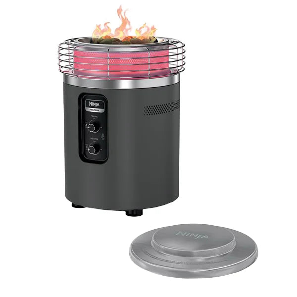 Ninja Fireside360 Outdoor Heater & Fire Pit and Top Cover Bundle