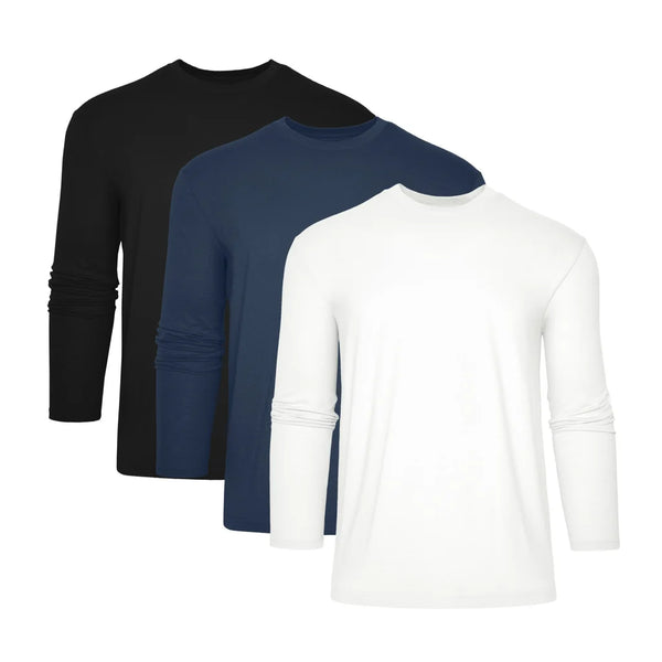 True Classic Men's Long Sleeve Crew, 3-pack