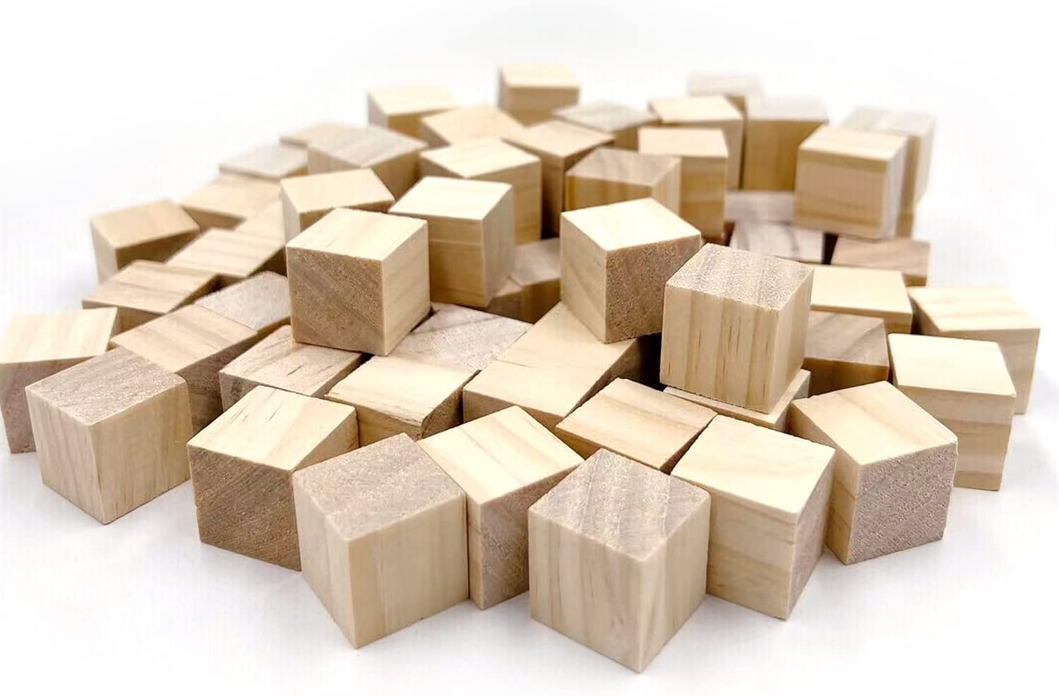 Wood Blocks for Crafts, Unfinished Wood Cubes, 2 cm Natural Wooden Blo –  RJP Unlimited