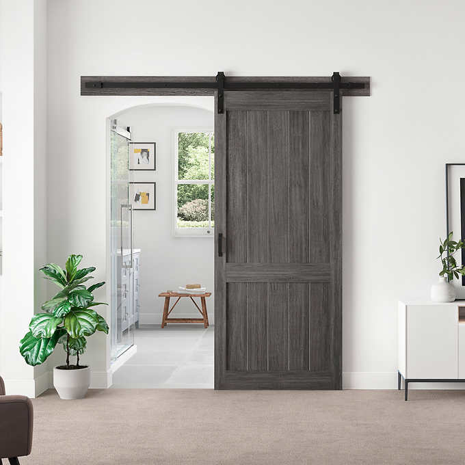 OVE Decors Barn Door with Hardware Kit & Smooth Soft-Close