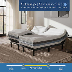 Sleep Science 12" iFlip Sonoma Memory Foam Mattress with Adjustable Power Base